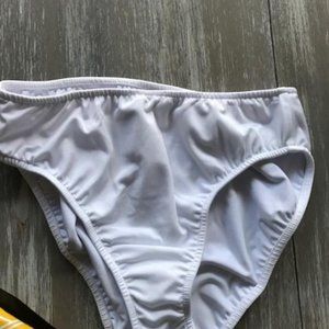 White Medium Hipster Swim Bottom NEW WITH TAGS!